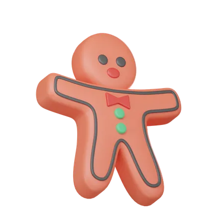 Gingerbread With Transparent Background 3D Icon