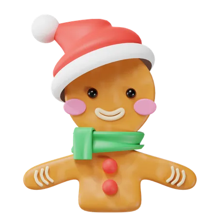 Gingerbread Man Avatar 3 D Illustration 3D Icon