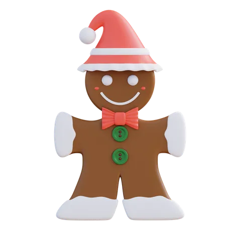 3 D Illustration Gingerbread Man 3D Icon