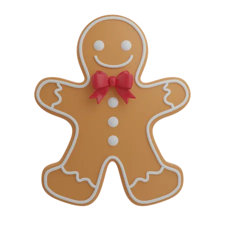 Gingerbread Man 3 D Illustrations Christmas Icon 3D Icon