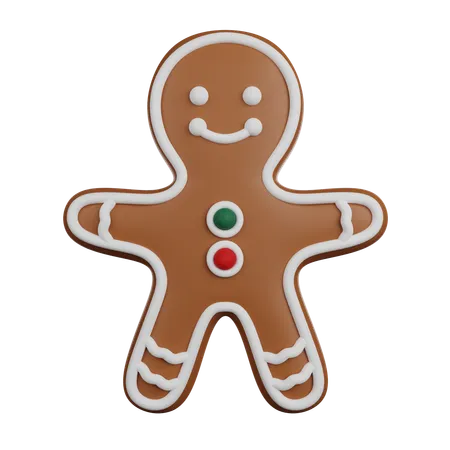 Gingerbread Man 3 D Render 3D Icon