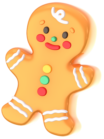 Gingerbread Man  3D Icon