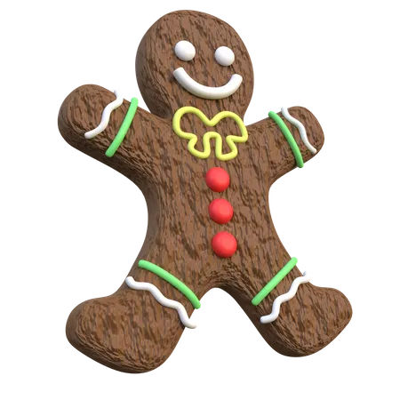 Gingerbread Man  3D Icon