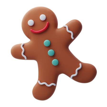 Gingerbread Man  3D Icon