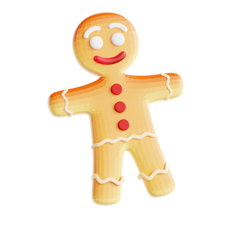 Gingerbread Man  3D Icon