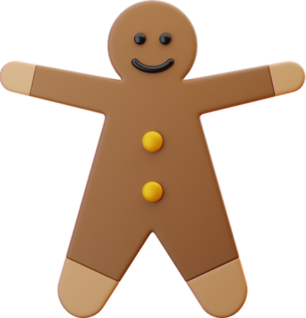 Gingerbread Man  3D Icon