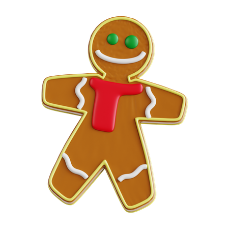 Gingerbread Man  3D Icon