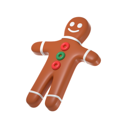 Gingerbread Man  3D Icon