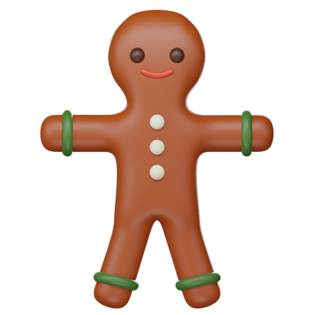 Gingerbread Man  3D Icon