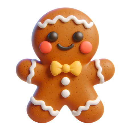 Gingerbread Man  3D Icon