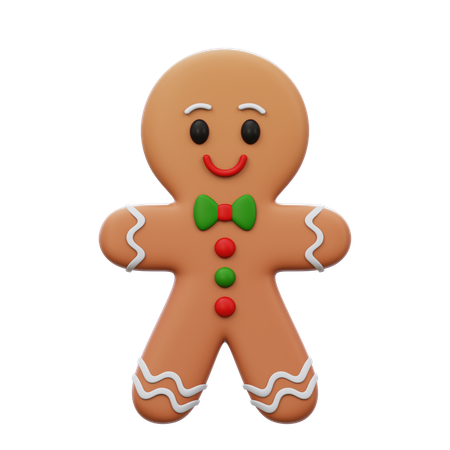 Gingerbread Man  3D Icon