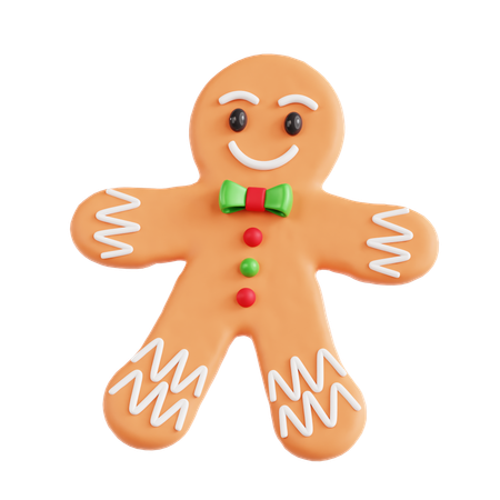 Gingerbread Man  3D Icon