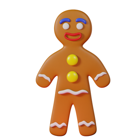 Gingerbread Man  3D Icon