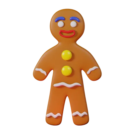 Gingerbread Man  3D Icon