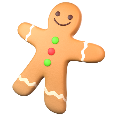 Gingerbread Man  3D Icon