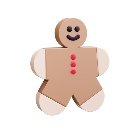 Gingerbread Man  3D Icon