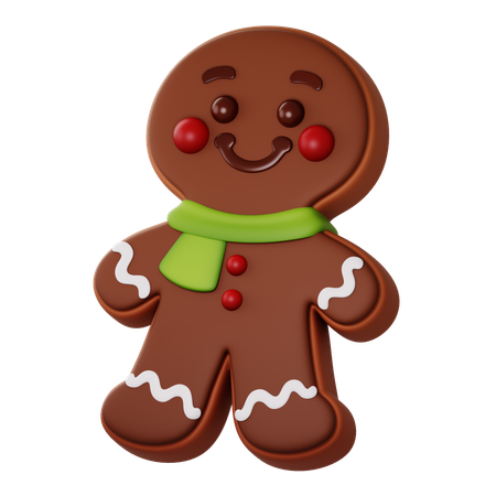 Gingerbread Man  3D Icon