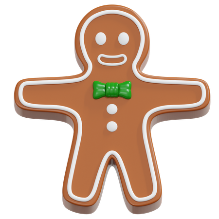 Gingerbread Man  3D Icon