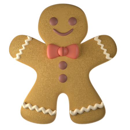 Gingerbread Man  3D Icon