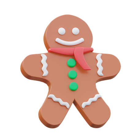 Gingerbread Man  3D Icon