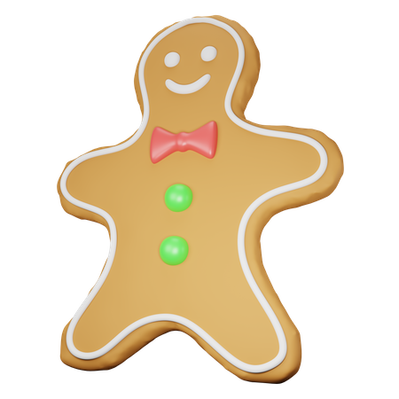 Gingerbread Man  3D Icon