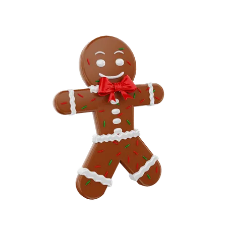 Gingerbread man  3D Illustration