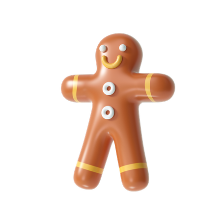 Gingerbread Man  3D Illustration