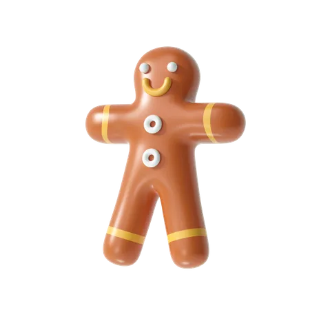 Gingerbread Man  3D Illustration