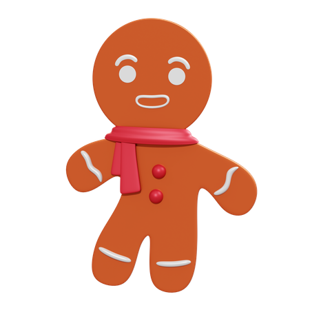 Gingerbread Man  3D Illustration