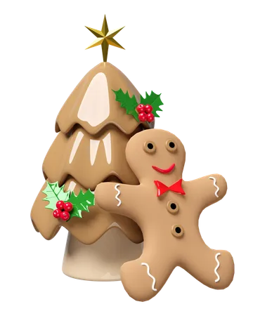 Gingerbread Man  3D Illustration