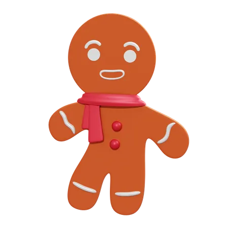 Gingerbread Man  3D Illustration