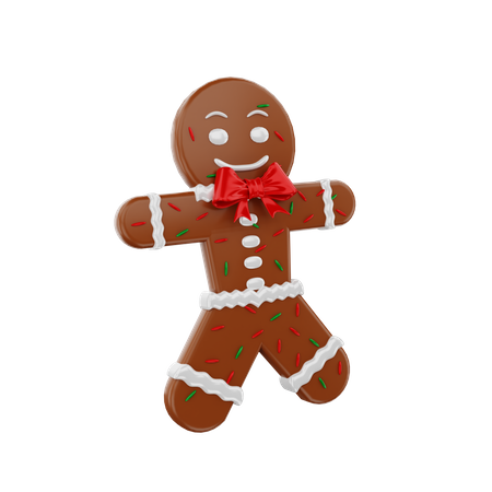 Gingerbread man 3D Illustration