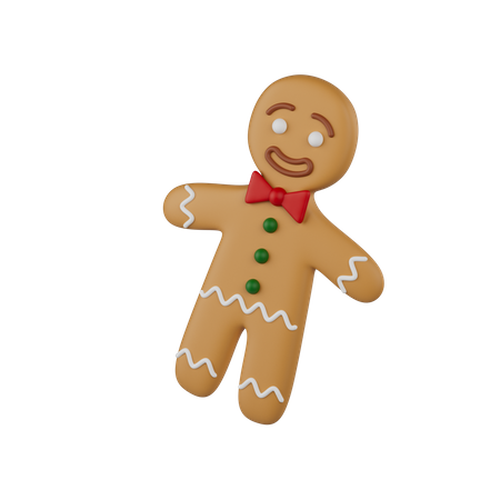 Gingerbread Man 3D Icon
