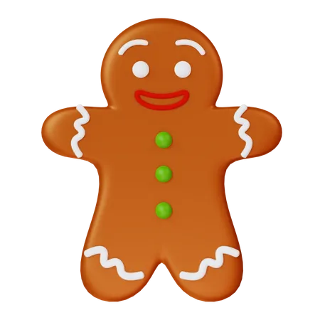 Gingerbread Man 3D Icon