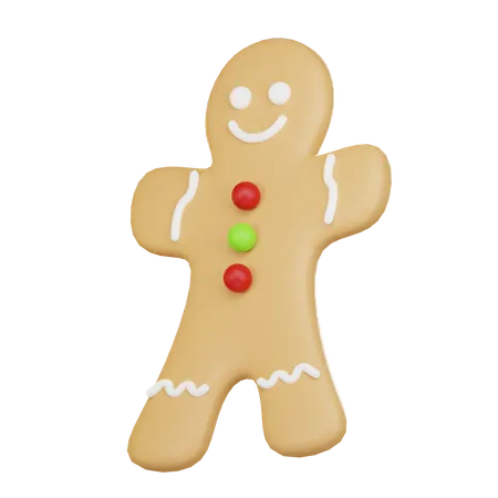 Gingerbread Man 3 D Icon 3D Icon