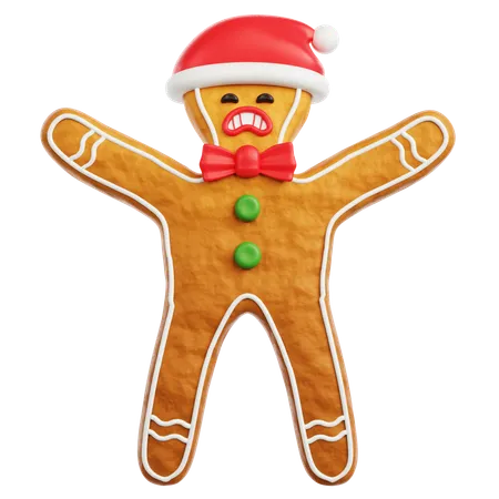 Gingerbread Man Angry  3D Icon