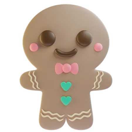 Gingerbread Man Cookie  3D Icon