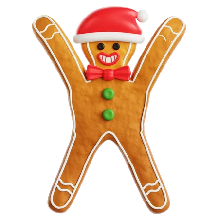 Gingerbread Man Jump  3D Icon