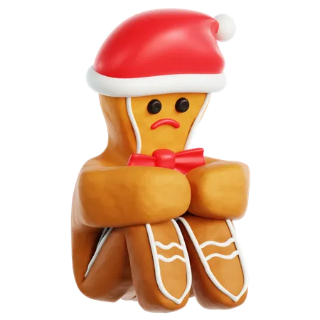 Gingerbread Man Sad  3D Icon