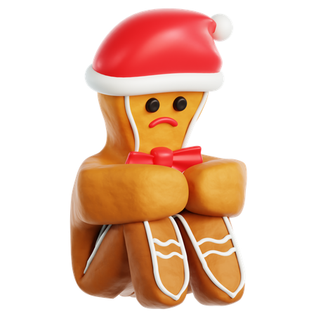 Gingerbread Man Sad  3D Icon