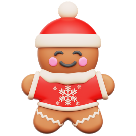 Gingerbread Wearing Sweater  3D Icon