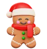 Gingerbread With Santa Hat