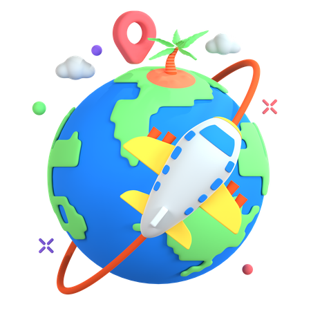 Gira mundial  3D Icon