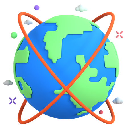 Gira mundial  3D Icon