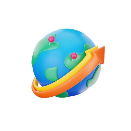 Gira mundial  3D Icon