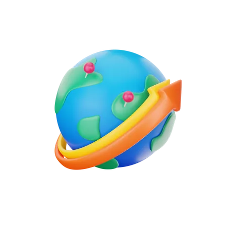 Gira mundial  3D Icon