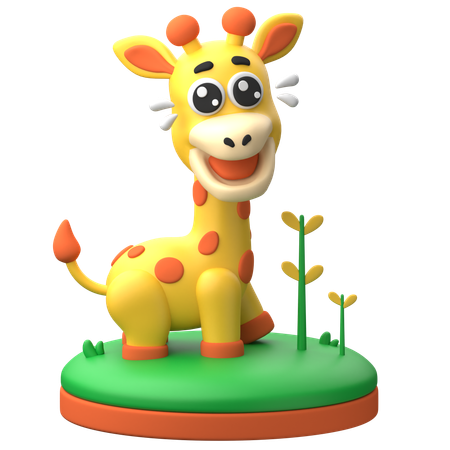 Girafa risonha  3D Icon