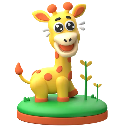 Girafa risonha  3D Icon