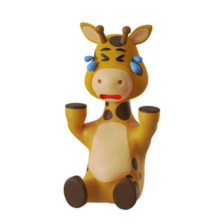 Giraffe Crying  3D Icon