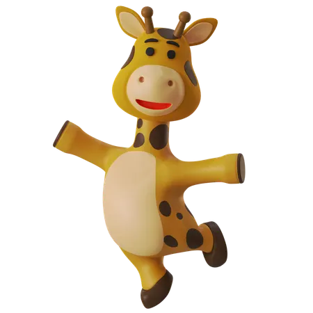Giraffe Cute Pose  3D Illustration